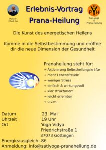 Vortrag über Prana Heilung @ Yoga Vidya Göttingen